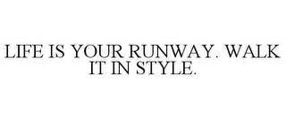 LIFE IS YOUR RUNWAY. WALK IT IN STYLE.