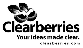 CLEARBERRIES YOUR IDEAS MADE CLEAR. CLEARBERRIES.COM