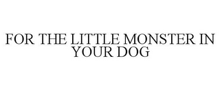 FOR THE LITTLE MONSTER IN YOUR DOG