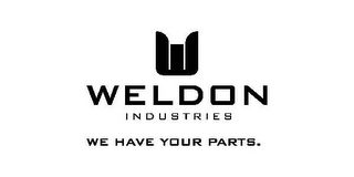 W WELDON INDUSTRIES WE HAVE YOUR PARTS.