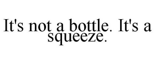 IT'S NOT A BOTTLE. IT'S A SQUEEZE.