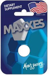 DIETARY SUPPLEMENT MADE IN USA MAXXES MAN'S SUCCESS.