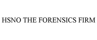 HSNO THE FORENSICS FIRM