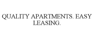 QUALITY APARTMENTS. EASY LEASING.