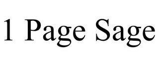 1 PAGE SAGE