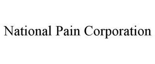 NATIONAL PAIN CORPORATION