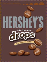 HERSHEY'S MILK CHOCOLATE DROPS NO CANDYSHELL - NO MESS POUR 'EM. POP 'EM. SEAL 'EM. HERSHEY'S HERSHEY'S HERSHEY'S HERSHEY'S HERSHEY'S