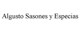 ALGUSTO SASONES Y ESPECIAS