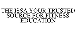 THE ISSA YOUR TRUSTED SOURCE FOR FITNESS EDUCATION