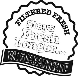 FILTERED FRESH STAYS FRESH LONGER... WE GUARANTEE IT!