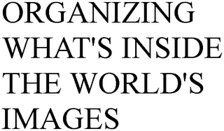 ORGANIZING WHAT'S INSIDE THE WORLD'S IMAGES