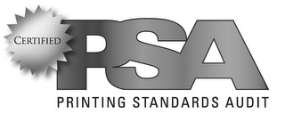 CERTIFIED PSA PRINTING STANDARDS AUDIT