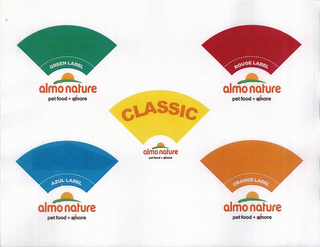 CLASSIC ALMO NATURE PET FOOD + ALMORE ALMO NATURE PET FOOD + ALMORE ALMO NATURE PET FOOD + ALMORE ALMO NATURE PET FOOD + ALMORE ALMO NATURE PET FOOD + ALMORE GREEN LABEL ROUGE LABEL AZUL LABEL ORANGE LABEL