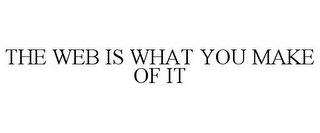THE WEB IS WHAT YOU MAKE OF IT