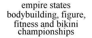 EMPIRE STATES BODYBUILDING, FIGURE, FITNESS AND BIKINI CHAMPIONSHIPS