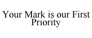 YOUR MARK IS OUR FIRST PRIORITY