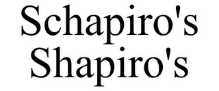 SCHAPIRO'S SHAPIRO'S