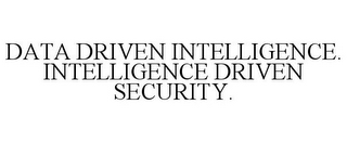 DATA DRIVEN INTELLIGENCE. INTELLIGENCE DRIVEN SECURITY.