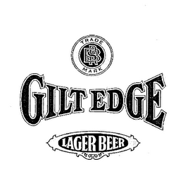 GILT EDGE LAGER BEER TRADE MARK RSB