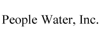 PEOPLE WATER, INC.