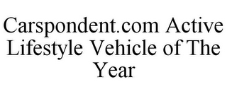 CARSPONDENT.COM ACTIVE LIFESTYLE VEHICLE OF THE YEAR