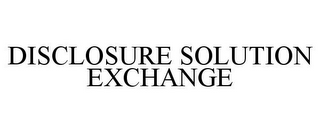 DISCLOSURE SOLUTION EXCHANGE