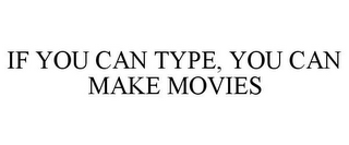 IF YOU CAN TYPE, YOU CAN MAKE MOVIES