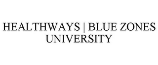 HEALTHWAYS | BLUE ZONES UNIVERSITY