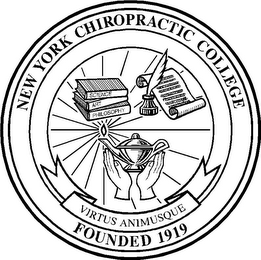 NEW YORK CHIROPRACTIC COLLEGE FOUNDED 1919 VIRTUS ANIMUSQUE SCIENCE ART PHILOSOPHY