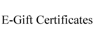 E-GIFT CERTIFICATES