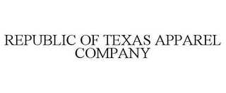 REPUBLIC OF TEXAS APPAREL COMPANY