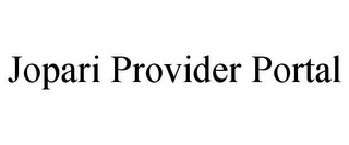 JOPARI PROVIDER PORTAL