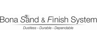 BONA SAND3 & FINISH SYSTEM DUSTLESS ·  DURABLE · DEPENDABLE