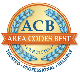 ACB AREA CODES BEST · CERTIFIED · TRUSTED · PROFESSIONAL · RELIABLE