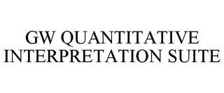 GW QUANTITATIVE INTERPRETATION SUITE