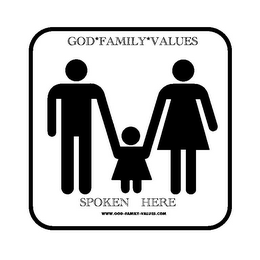 GOD*FAMILY*VALUES SPOKEN HERE WWW.GOD-FAMILY-VALUES.COM