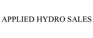 APPLIED HYDRO SALES