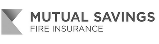 K MUTUAL SAVINGS FIRE INSURANCE