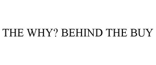 THE WHY? BEHIND THE BUY