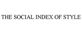 THE SOCIAL INDEX OF STYLE