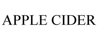 APPLE CIDER