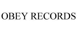 OBEY RECORDS