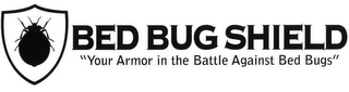 BED BUG SHIELD "YOUR ARMOR IN THE BATTLE AGAINST BED BUGS"