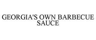 GEORGIA'S OWN BARBECUE SAUCE