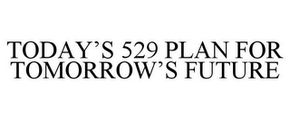 TODAY'S 529 PLAN FOR TOMORROW'S FUTURE