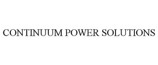 CONTINUUM POWER SOLUTIONS