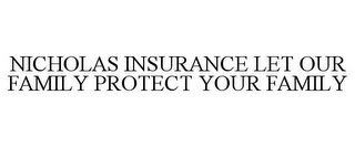 NICHOLAS INSURANCE LET OUR FAMILY PROTECT YOUR FAMILY