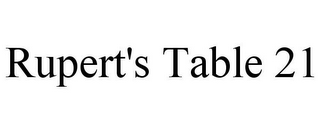 RUPERT'S TABLE 21