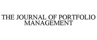 THE JOURNAL OF PORTFOLIO MANAGEMENT