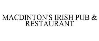 MACDINTON'S IRISH PUB & RESTAURANT